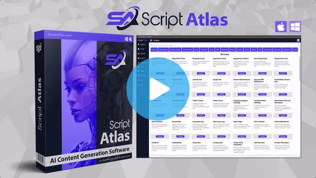Script Atlas - Powerful Desktop Software for Generating Any Content You Need using AI